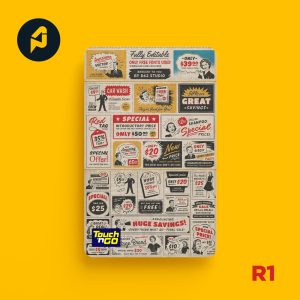Retro design Touch 'n Go sticker skin cover, waterproof