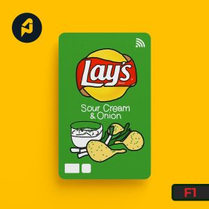Snack food design Touch 'n Go NFC sticker skin cover