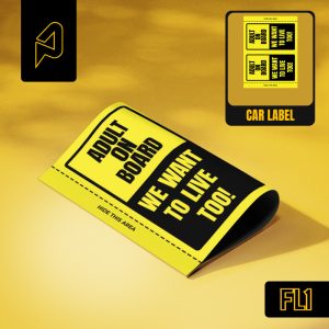 Funny Car Label Sticker