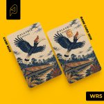 Rhinoceros hornbill flying over the Borneo rainforest — Malaysian heritage card skin for Transit Card and bank cards, Warisan design WR5