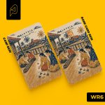 Congkak board on a kampung house verandah in the afternoon — Malaysian heritage card skin for Transit Card and bank cards, Warisan design WR6